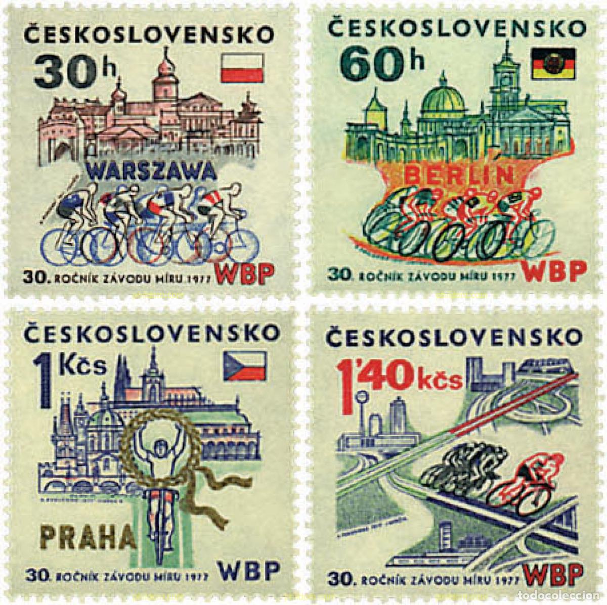Timbres: 63744 MNH CHECOSLOVAQUIA 1977 30 CARRERA CICLISTA DE LA PAZ.