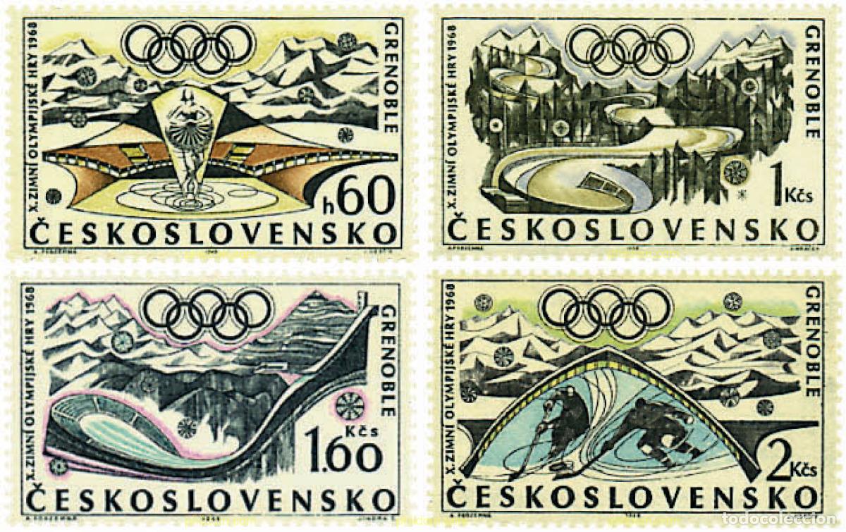 Timbres: 70678 MNH CHECOSLOVAQUIA 1968 10 JUEGOS OLIMPICOS INVIERNO GRENOBLE 1968