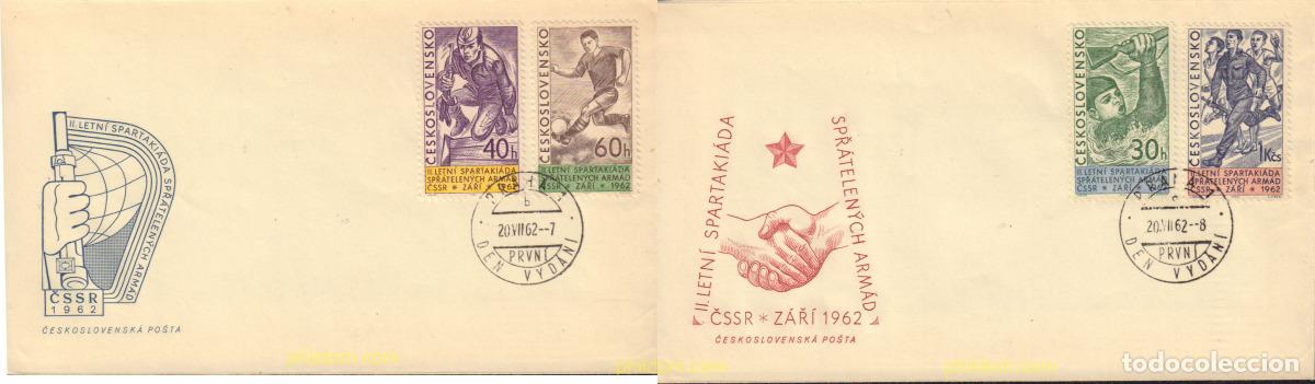 Timbres: 378407 MNH CHECOSLOVAQUIA 1962 2 SPARTAKIADAS DE LAS FUERZAS ARMADAS CHECAS.