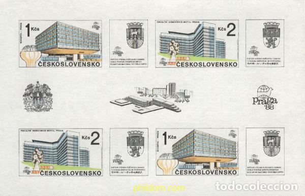 Sellos: 594249 MNH CHECOSLOVAQUIA 1988 PRAGA 88. EXPOSICION FILATELICA INTERNACIONAL
