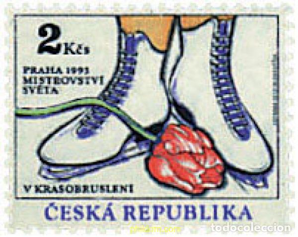 Sellos: 82862 MNH CHEQUIA 1993 CAMPEONATO DEL MUNDO DE PATINAJE ARTISTICO EN PRAGA