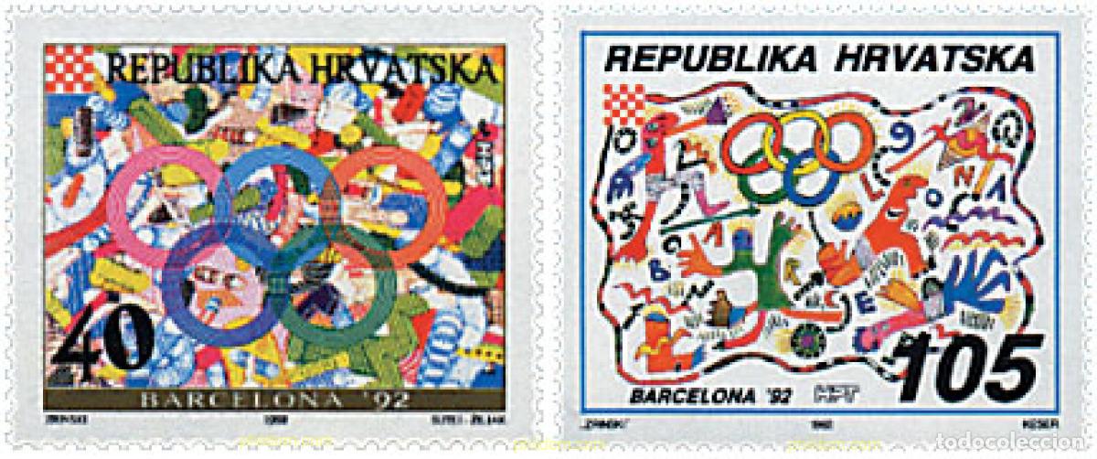 Sellos: 67374 MNH CROACIA 1992 25 JUEGOS OLIMPICOS VERANO BARCELONA 1992