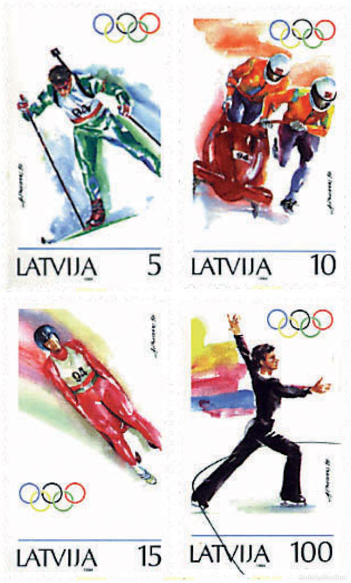 Sellos: 86310 MNH LETONIA 1994 17 JUEGOS OLIMPICOS INVIERNO LILLEHAMMER 1994