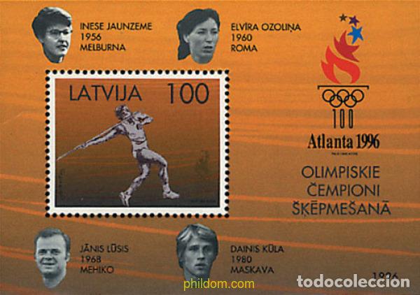 Sellos: 86458 MNH LETONIA 1996 26 JUEGOS OLIMPICOS VERANO ATLANTA 1996