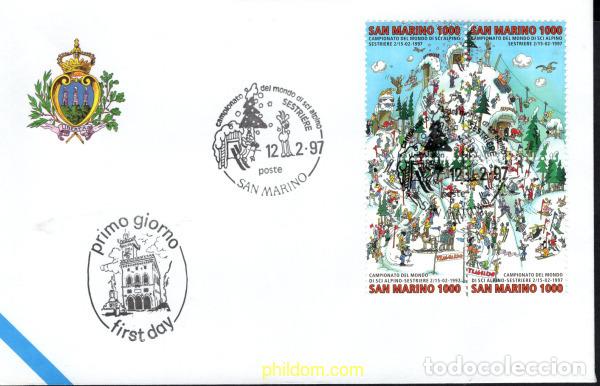 Sellos: 386613 MNH SAN MARINO 1997 CAMPEONATOS DEL MUNDO DE ESQUI ALPINO EN SESTRIERE