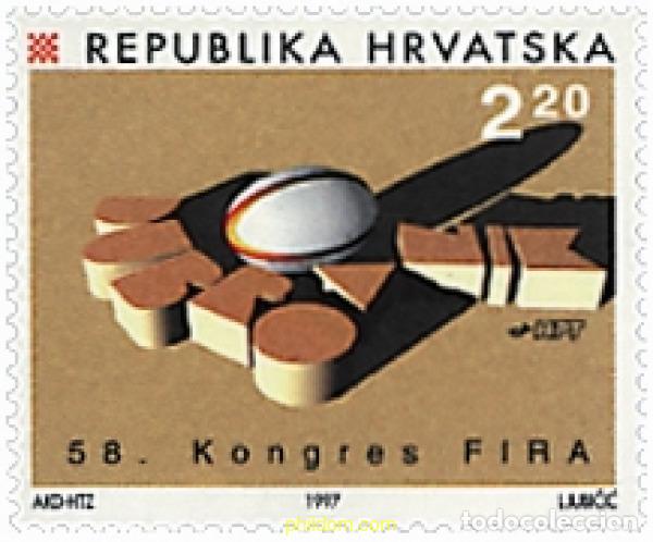 Sellos: 67419 MNH CROACIA 1997 CONGRESO DE LA FEDERACION INTERNACIONAL DE RUGBY