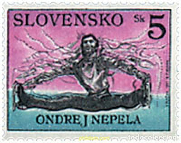 Sellos: 62687 MNH ESLOVAQUIA 1997 HOMENAJE AL PATINADOR ARTISTICO ONDREJ NEPELA