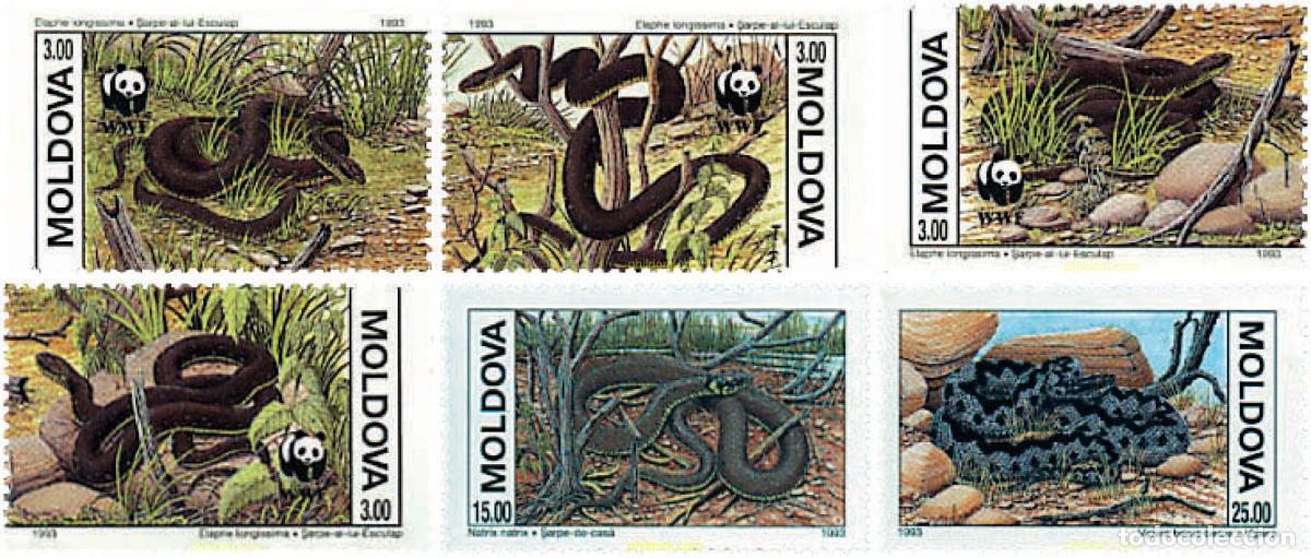 Sellos: 74972 MNH MOLDAVIA 1993 CULEBRA DE ESCULAPIO