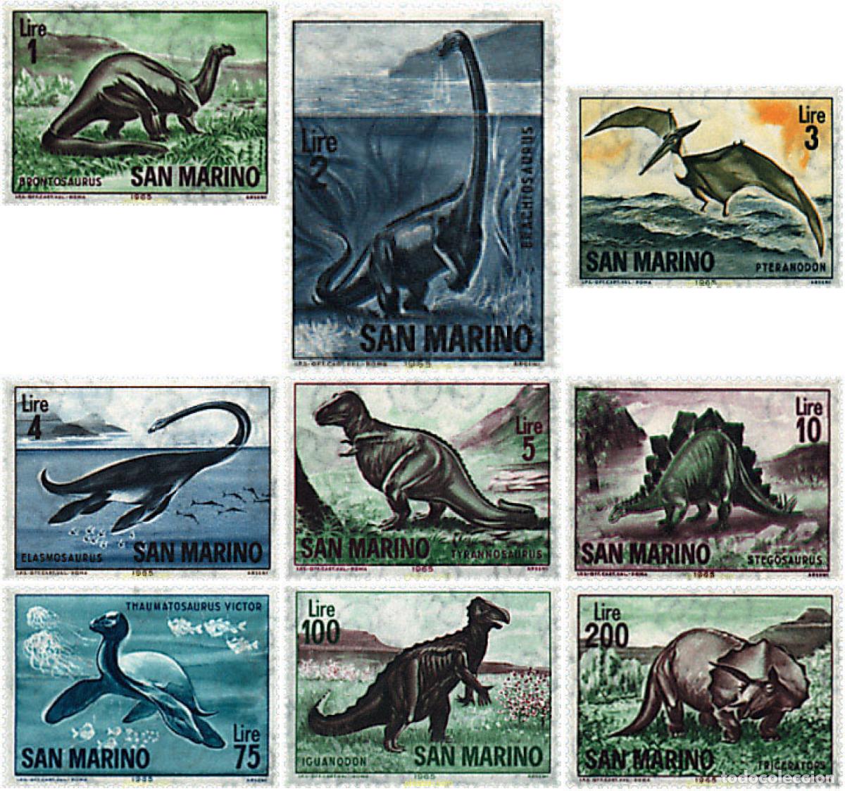 Sellos: 97835 MNH SAN MARINO 1965 FAUNA PREHISTORICA