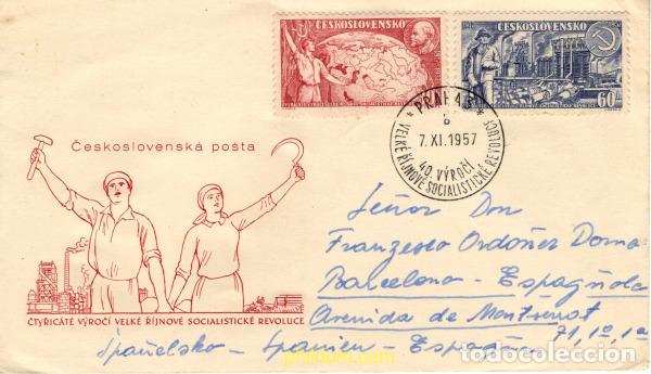 Sellos: 789536 MNH CHECOSLOVAQUIA 1957 40 ANIVERSARIO DE LA REVOLUCION RUSA DE OCTUBRE