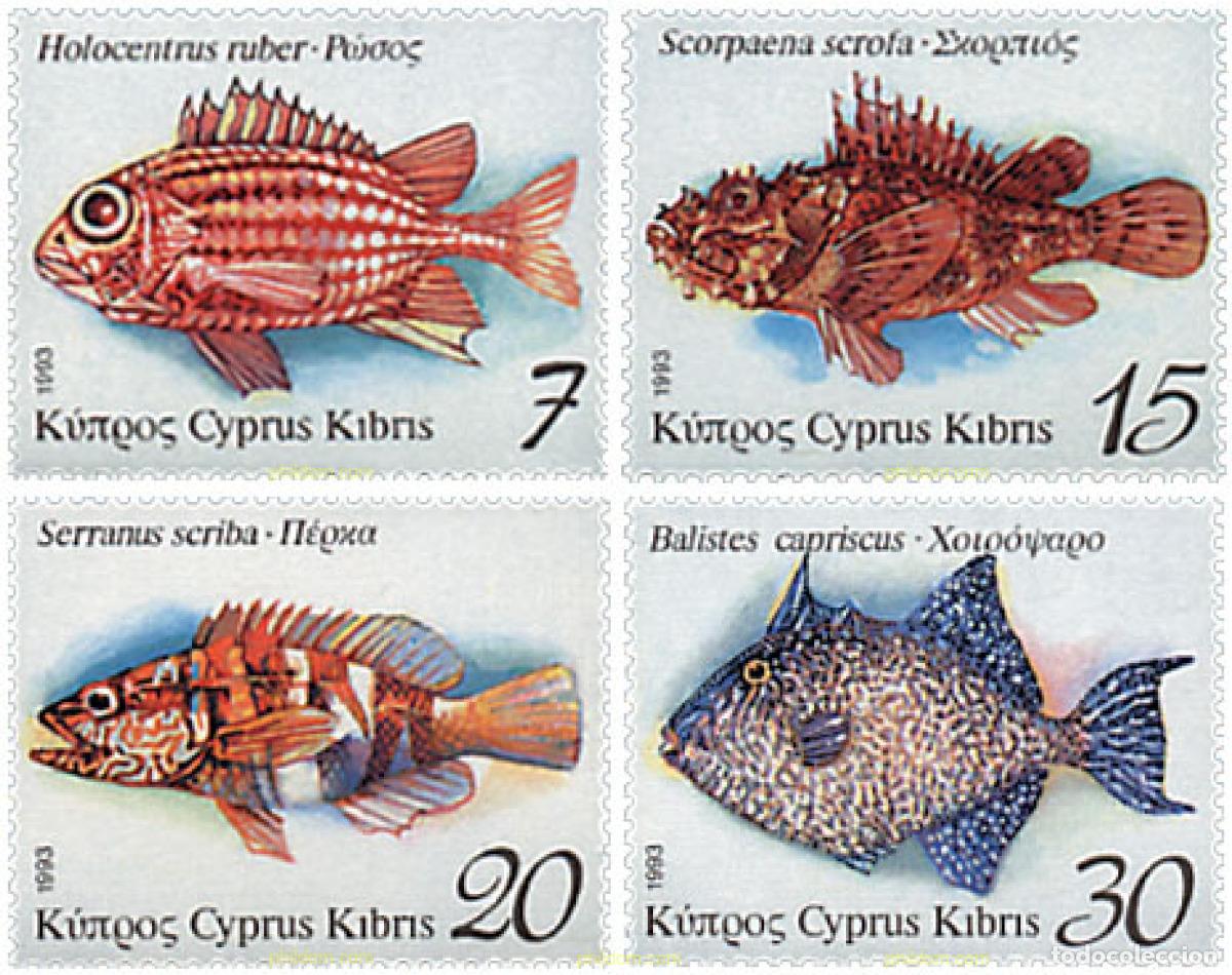 Sellos: 72497 MNH CHIPRE 1993 PECES