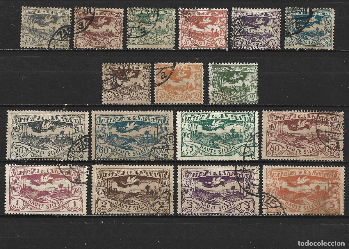 Sellos: SILESIA YVERT NUM. 31/47 SERIE COMPLETA USADA