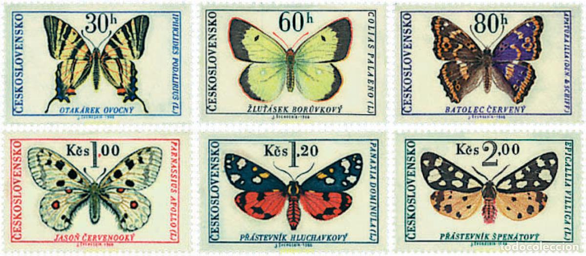 Sellos: 75644 MNH CHECOSLOVAQUIA 1966 MARIPOSAS