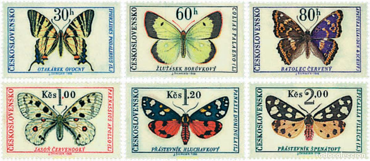 Sellos: 232705 HINGED CHECOSLOVAQUIA 1966 MARIPOSAS