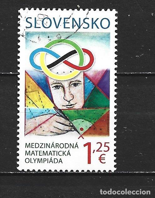Sellos: ESLOVAQUIA 2019 OLIMPIADA MATEMATICAS 1,25 EUROS USADO