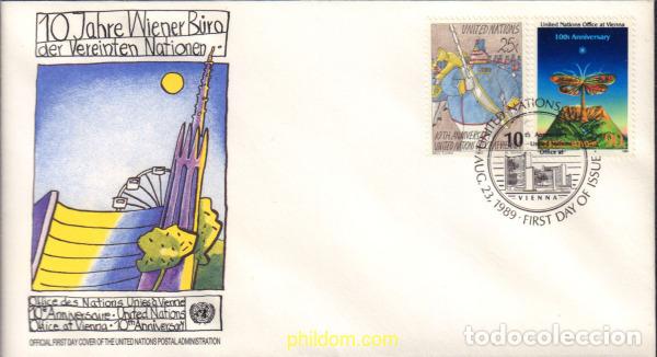 Sellos: 389732 MNH NACIONES UNIDAS. Nueva York 1989 10 ANIVERSARIO DE LA OFICINA DE VIENA