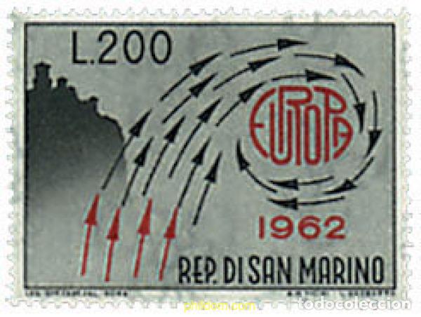 Sellos: 62075 MNH SAN MARINO 1962 EUROPA CEPT. ARBOL CON 19 HOJAS