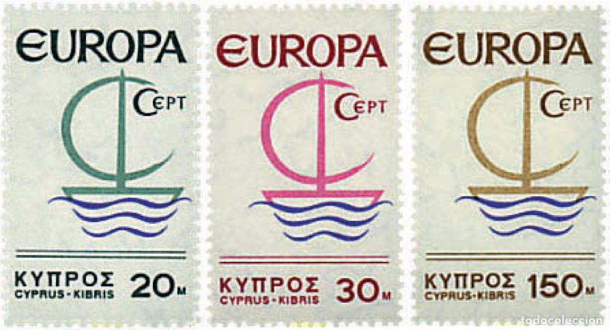 Sellos: 63222 MNH CHIPRE 1966 EUROPA CEPT. NAVIO EUROPA