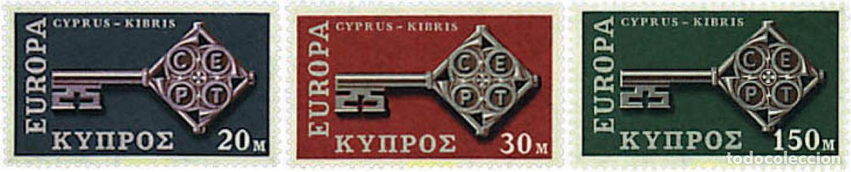 Sellos: 63224 MNH CHIPRE 1968 EUROPA CEPT 1968 - LLAVE DORADA