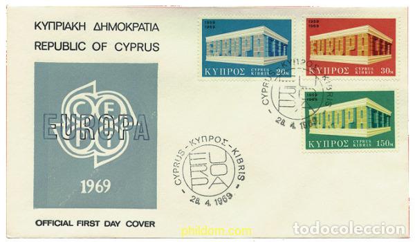 Sellos: 23608 MNH CHIPRE 1969 EUROPA CEPT. 10 ANIVERSARIO DE LA CEPT
