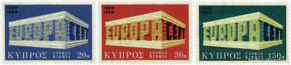 Sellos: 62172 MNH CHIPRE 1969 EUROPA CEPT. 10 ANIVERSARIO DE LA CEPT