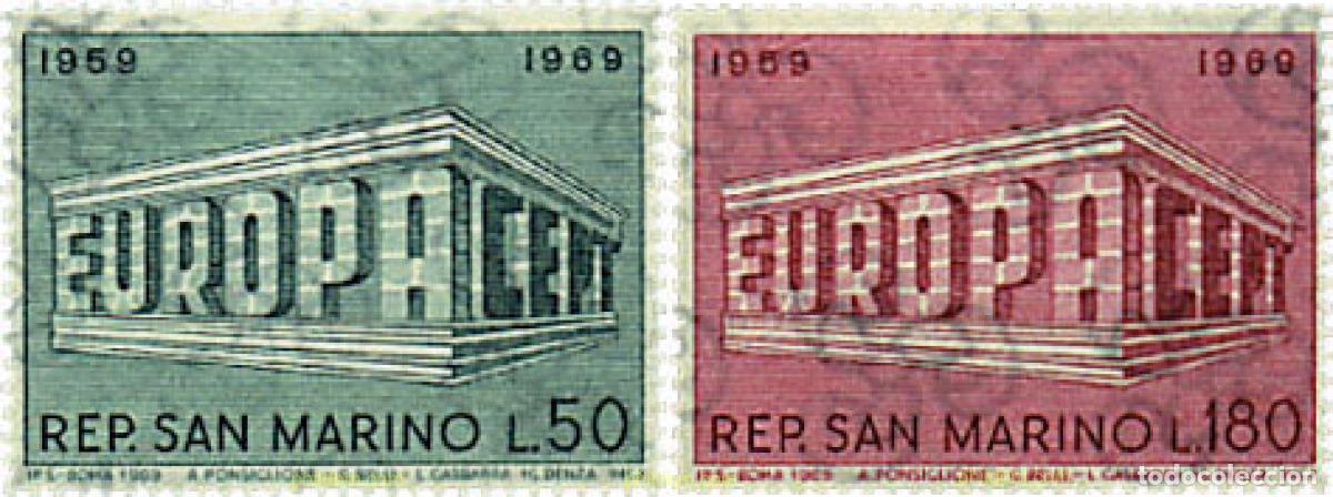 Sellos: 62183 MNH SAN MARINO 1969 EUROPA CEPT. 10 ANIVERSARIO DE LA CEPT