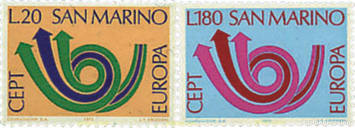 Sellos: 62248 MNH SAN MARINO 1973 EUROPA CEPT. CORNETA POSTAL