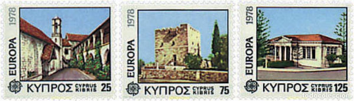 Sellos: 62327 MNH CHIPRE 1978 EUROPA CEPT. ARQUITECTURA