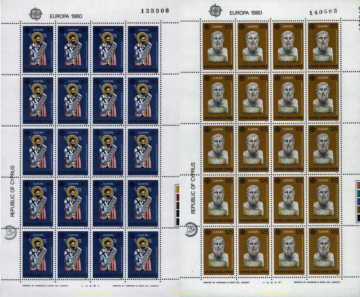 Sellos: 8914 MNH CHIPRE 1980 EUROPA CEPT. GENTE FAMOSA