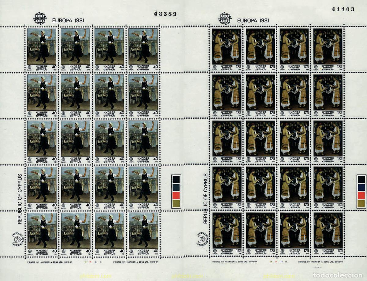 Sellos: 8922 MNH CHIPRE 1981 EUROPA CEPT. FOLCLORE