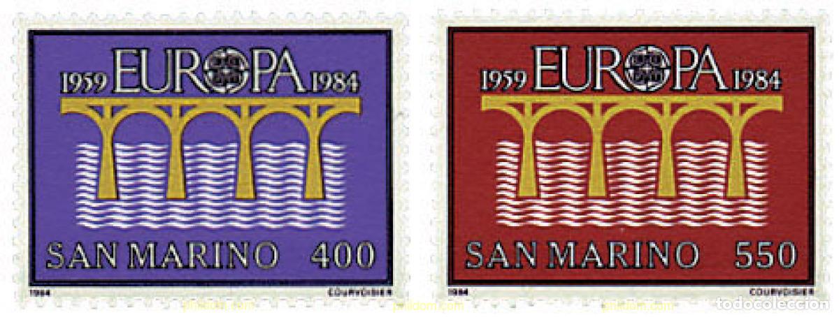 Sellos: 62577 MNH SAN MARINO 1984 EUROPA CEPT. 25 ANIVERSARIO DE LA CEPT