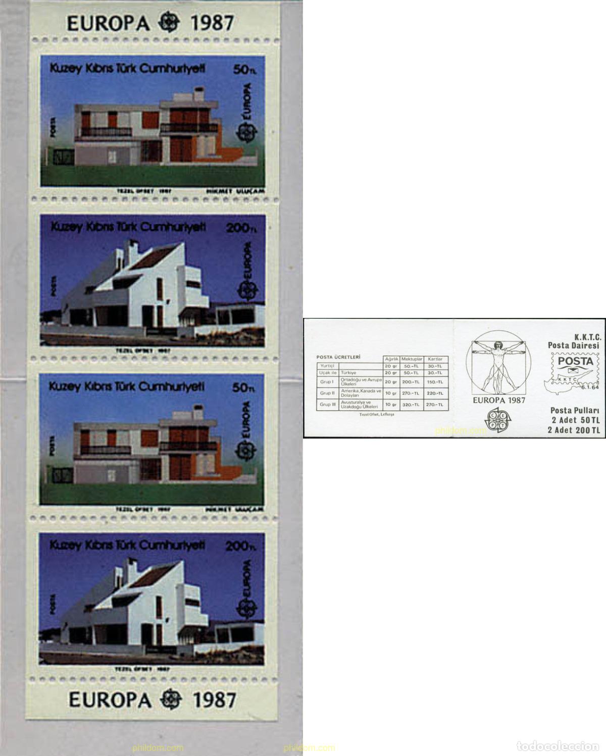 Sellos: 2362 MNH CHIPRE. Administraci&oacute;n turca 1987 EUROPA CEPT. ARQUITECTURA MODERNA
