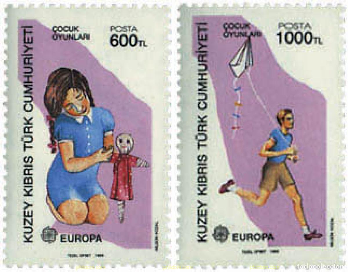Sellos: 62722 MNH CHIPRE. Administraci&oacute;n turca 1989 EUROPA CEPT. TRANSPORTE Y MEDIOS DE COMUNICACION