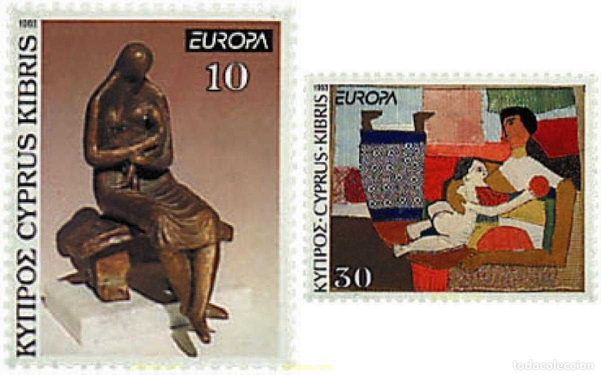 Sellos: 62846 MNH CHIPRE 1993 EUROPA CEPT. ARTE CONTEMPORANEO