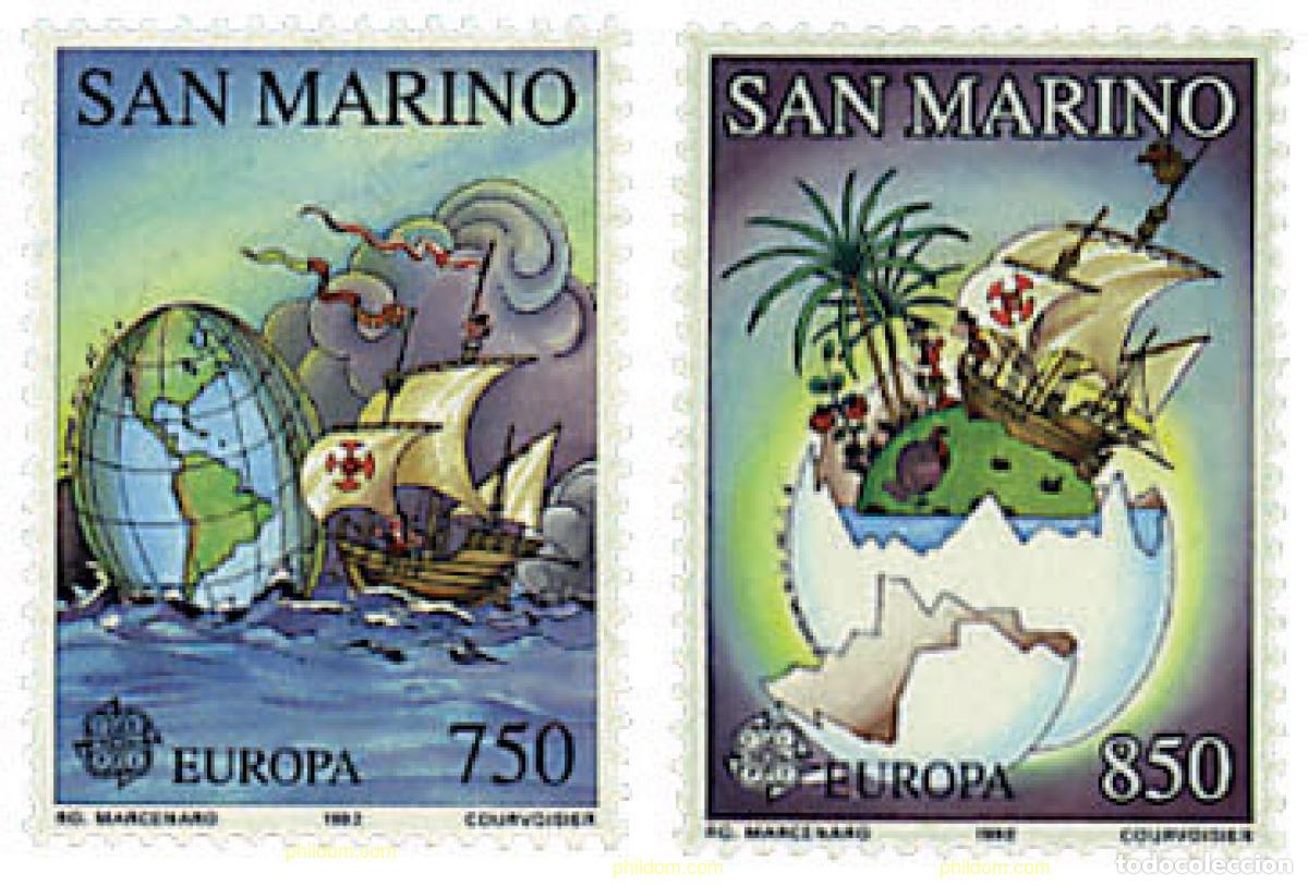 Sellos: 62831 MNH SAN MARINO 1992 EUROPA CEPT. 500 ANIVERSARIO DEL DESCUBRIMIENTO DE AMERICA