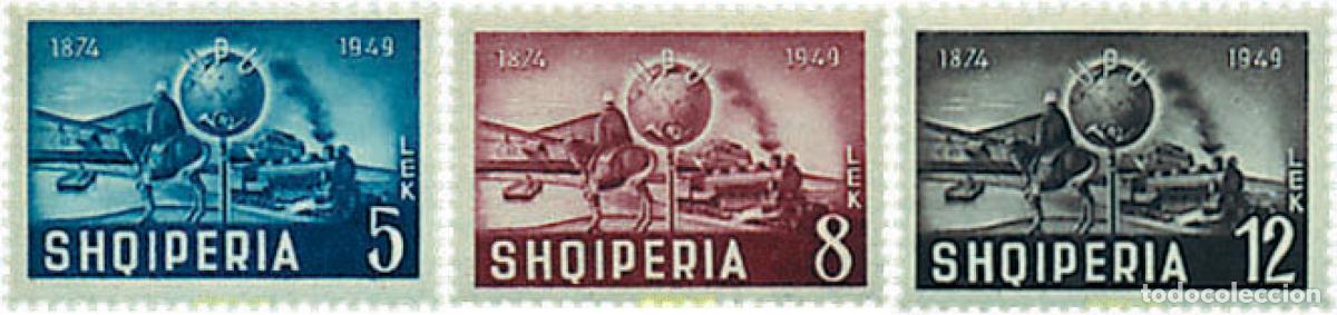 Sellos: 78846 MNH ALBANIA 1950 75 ANIVERSARIO DE LA UNION POSTAL UNIVERSAL