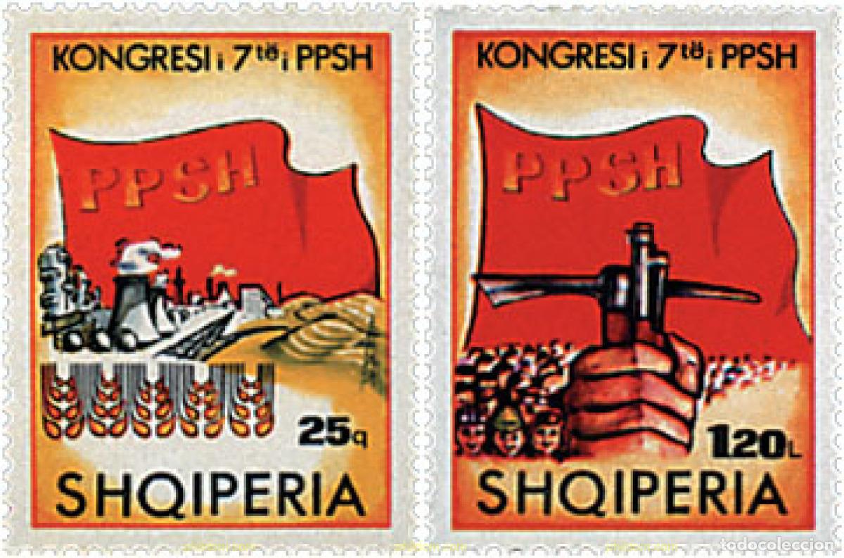 Sellos: 78439 MNH ALBANIA 1976 7 CONGRESO DEL PARTIDO COMUNISTA