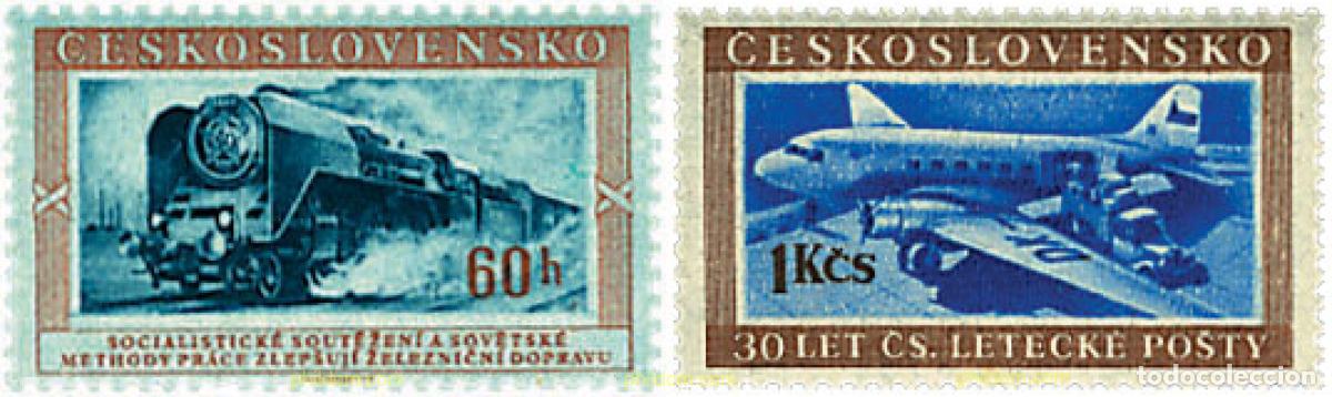 Sellos: 58088 MNH CHECOSLOVAQUIA 1953 MEDIOS DE TRANSPORTE