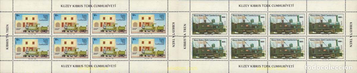 Sellos: 9858 MNH CHIPRE. Administraci&oacute;n turca 1986 35 ANIVERSARIO DE LOS FERROCARRILES EN CHIPRE