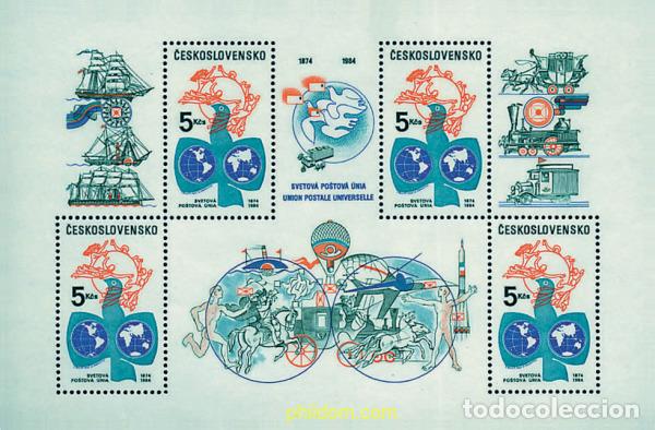 Sellos: 63785 MNH CHECOSLOVAQUIA 1984 110 ANIVERSARIO DE LA UPU