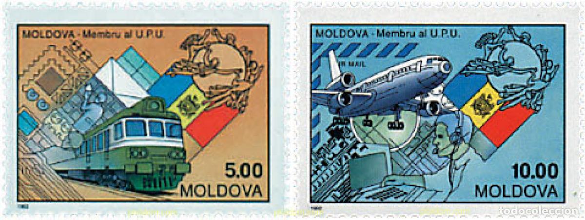 Sellos: 56001 MNH MOLDAVIA 1992 TREN POSTAL