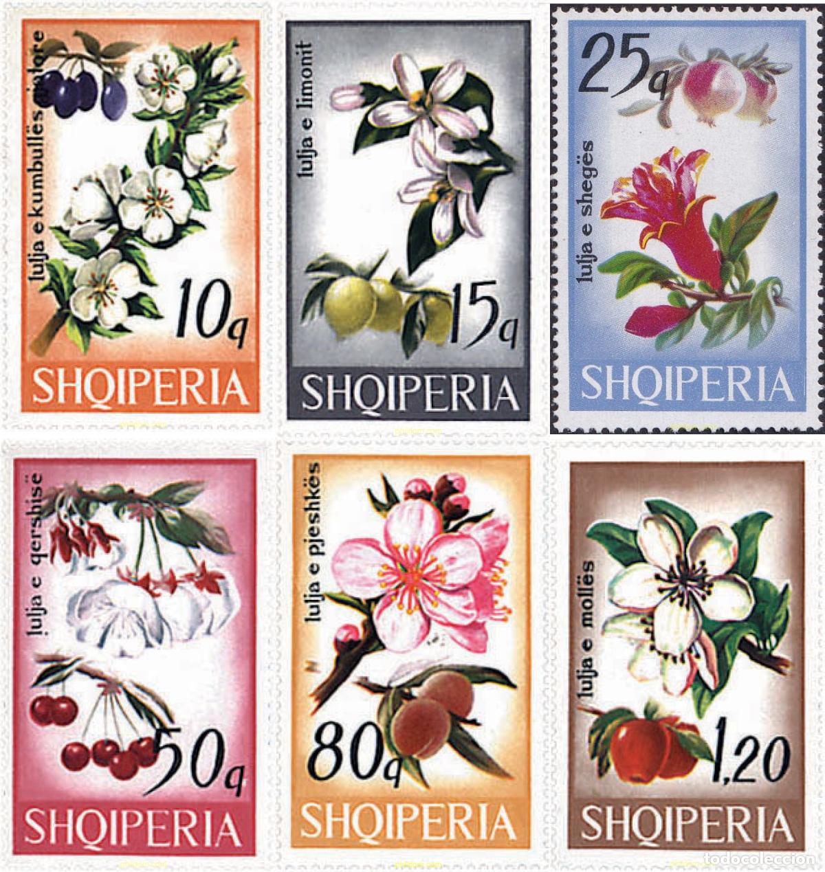 Sellos: 80515 MNH ALBANIA 1969 FLORES Y FRUTOS