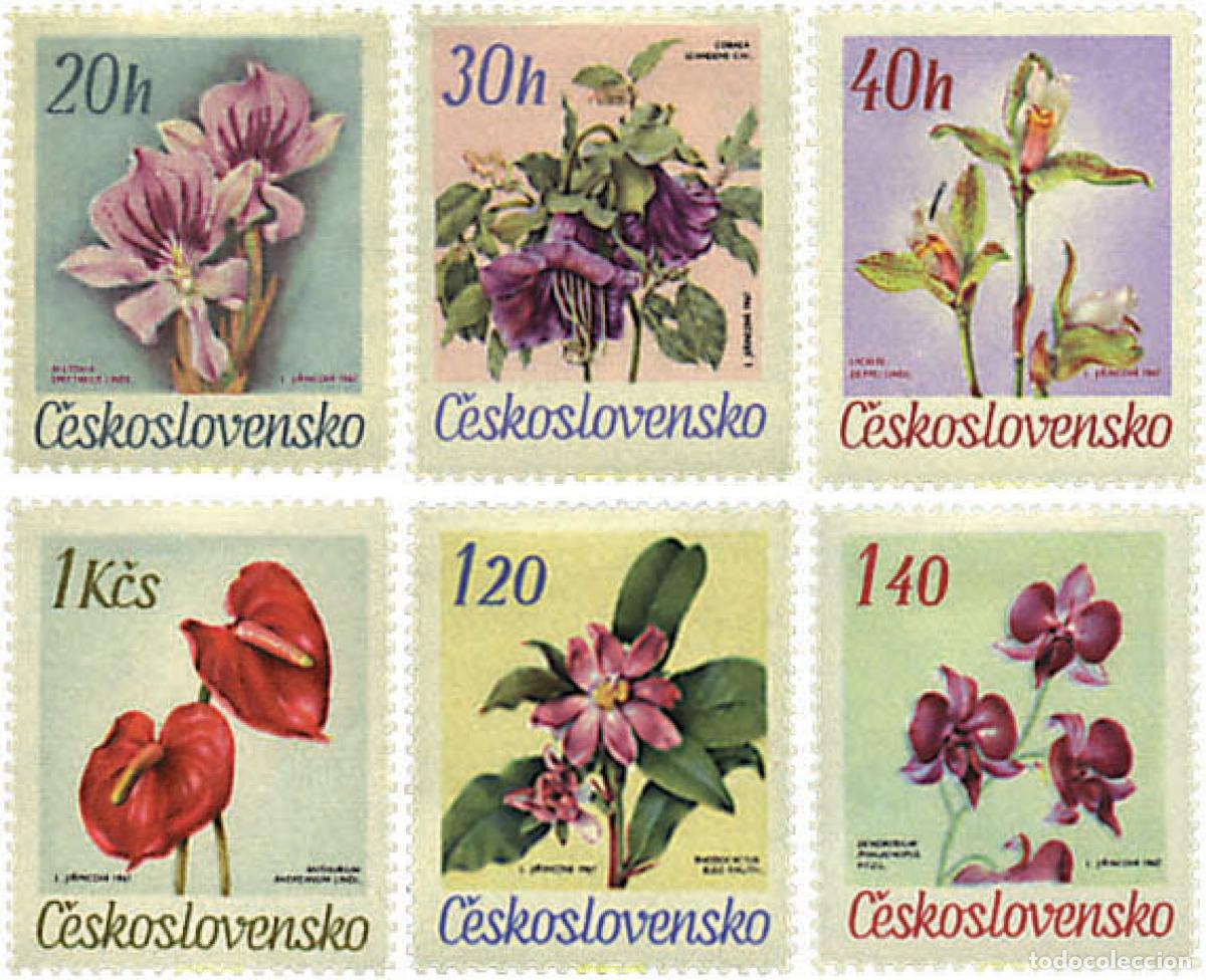 Sellos: 294458 MNH CHECOSLOVAQUIA 1967 FLORES DE JARDINES BOTANICOS
