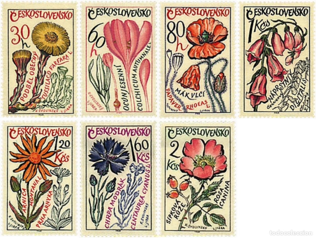 Sellos: 95847 MNH CHECOSLOVAQUIA 1965 FLORES DE PLANTAS MEDICINALES