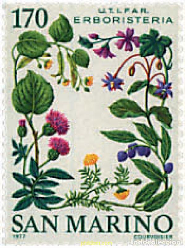 Sellos: 93181 MNH SAN MARINO 1977 PLANTAS MEDICINALES