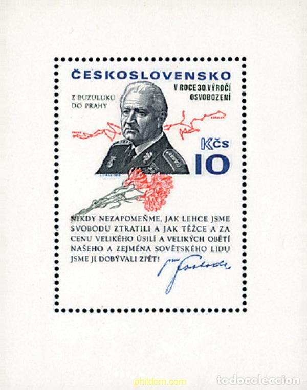 Sellos: 98962 MNH CHECOSLOVAQUIA 1975 80 ANIVERSARIO DEL PRESIDENTE L. SVOBODA