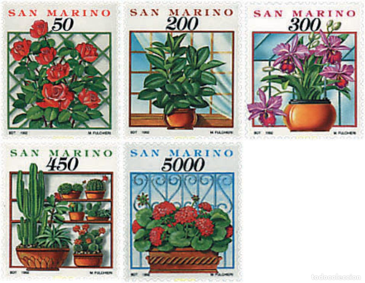 Sellos: 93183 MNH SAN MARINO 1992 COSAS Y GESTOS DE CADA DIA. FLORES Y PLANTAS