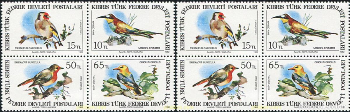Sellos: 305627 MNH CHIPRE. Administraci&oacute;n turca 1983 AVES