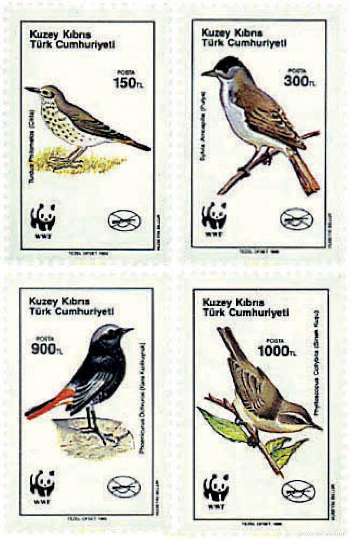 Sellos: 74441 MNH CHIPRE. Administraci&oacute;n turca 1990 PROTECCION DE LA NATURALEZA