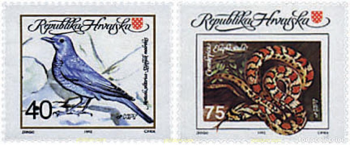 Sellos: 67372 MNH CROACIA 1992 FAUNA CROATA